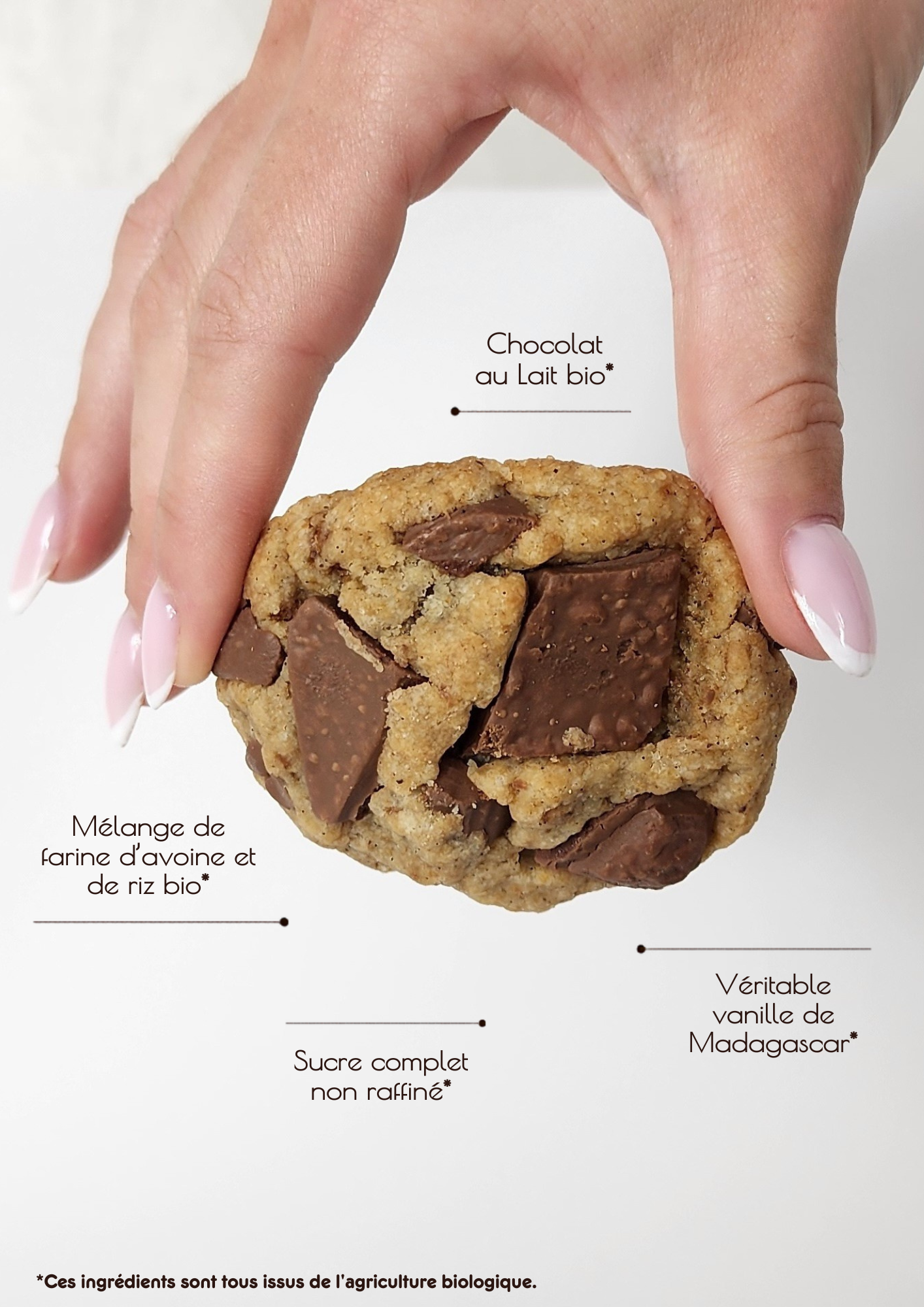 Préparation Sans Gluten pour cookie Chocolat au Lait / Vanille de Madagascar