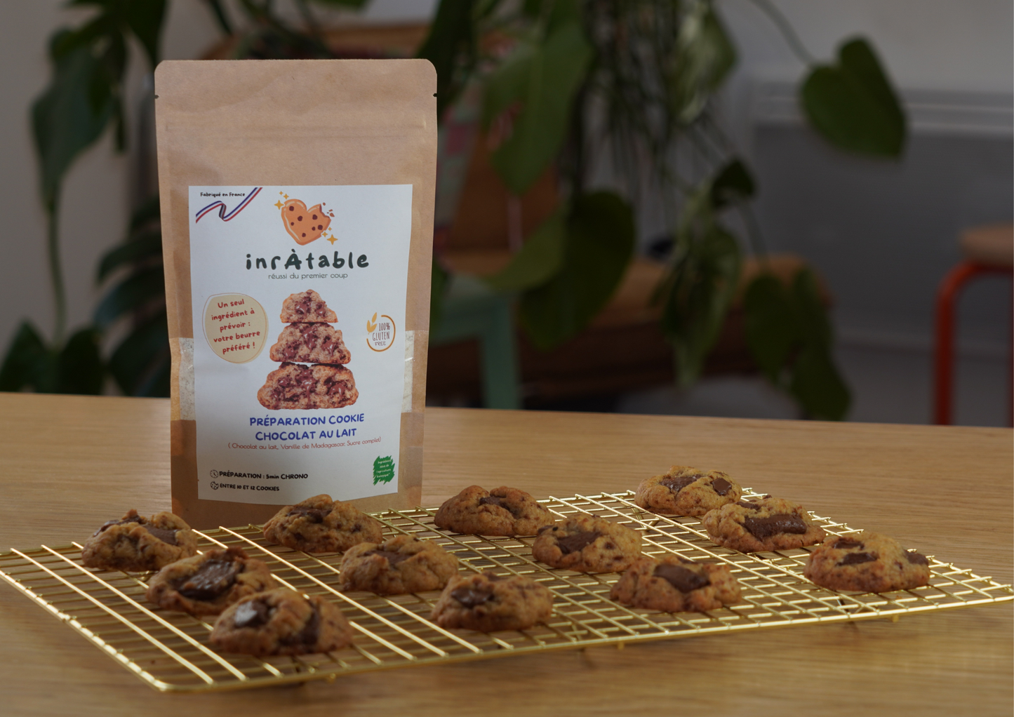 Préparation Sans Gluten pour cookie Chocolat au Lait / Vanille de Madagascar